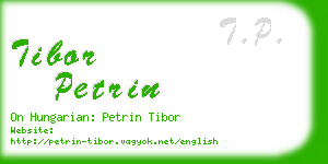 tibor petrin business card